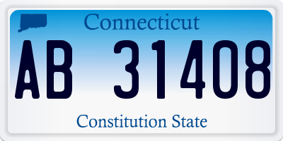 CT license plate AB31408