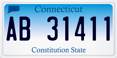 CT license plate AB31411