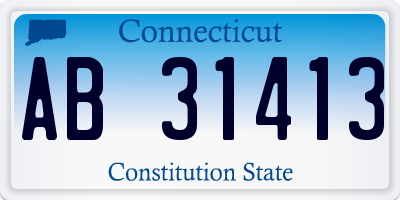 CT license plate AB31413