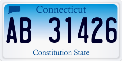 CT license plate AB31426