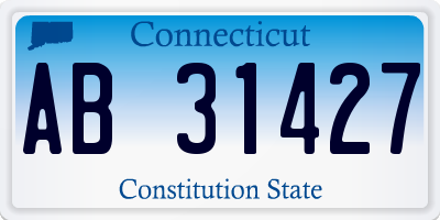 CT license plate AB31427