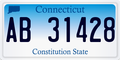 CT license plate AB31428