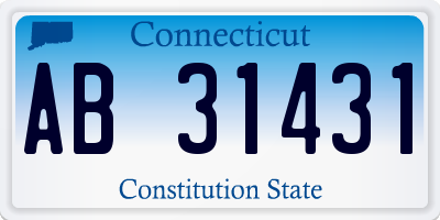 CT license plate AB31431