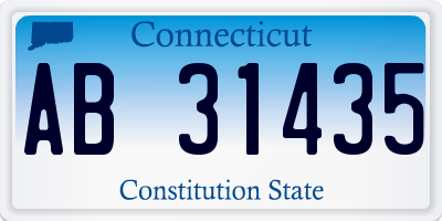 CT license plate AB31435