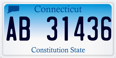 CT license plate AB31436