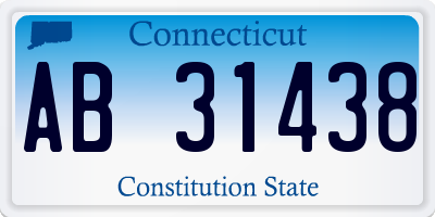 CT license plate AB31438