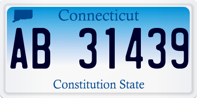 CT license plate AB31439