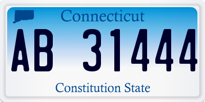 CT license plate AB31444