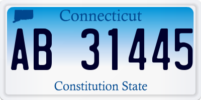 CT license plate AB31445