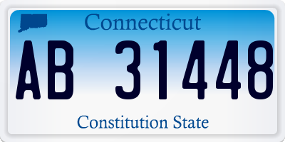 CT license plate AB31448