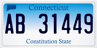 CT license plate AB31449