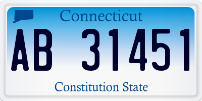 CT license plate AB31451