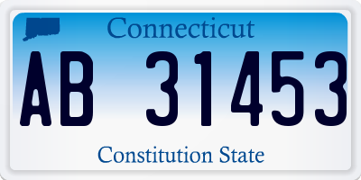 CT license plate AB31453