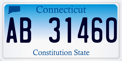 CT license plate AB31460