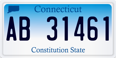 CT license plate AB31461