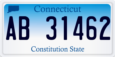 CT license plate AB31462