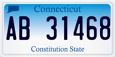 CT license plate AB31468
