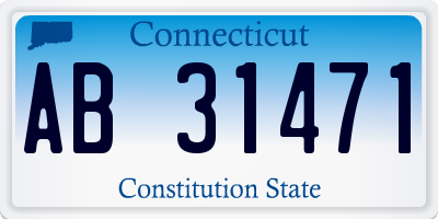 CT license plate AB31471
