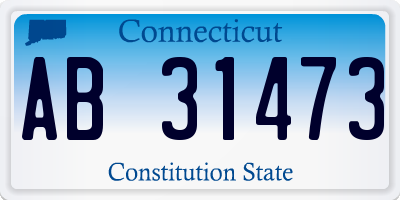 CT license plate AB31473