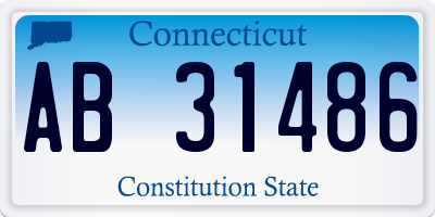 CT license plate AB31486