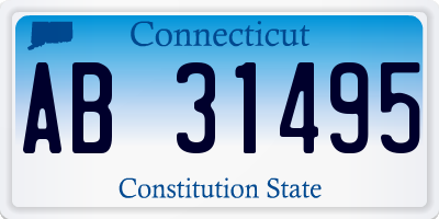 CT license plate AB31495