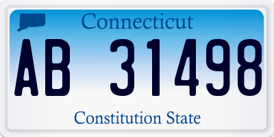 CT license plate AB31498