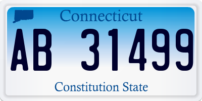 CT license plate AB31499