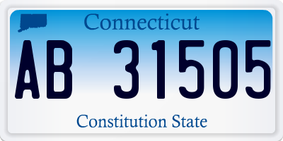 CT license plate AB31505