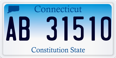 CT license plate AB31510