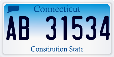 CT license plate AB31534