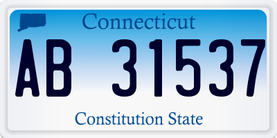 CT license plate AB31537