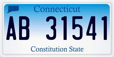 CT license plate AB31541