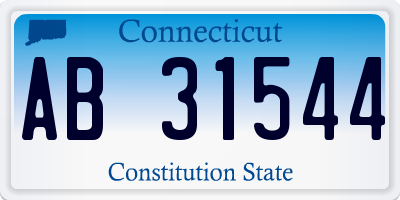 CT license plate AB31544