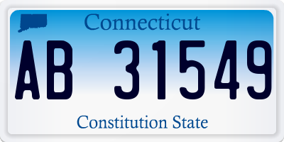 CT license plate AB31549