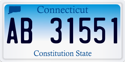 CT license plate AB31551