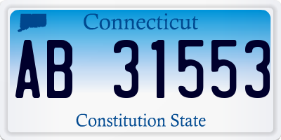 CT license plate AB31553