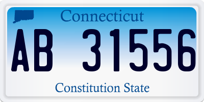 CT license plate AB31556