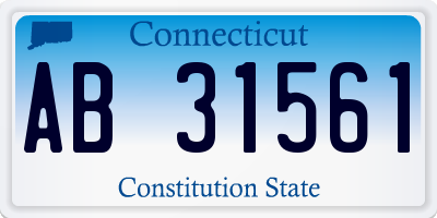 CT license plate AB31561