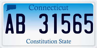 CT license plate AB31565