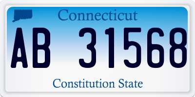 CT license plate AB31568