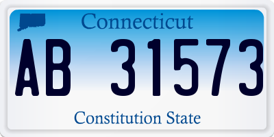 CT license plate AB31573