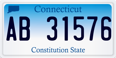 CT license plate AB31576