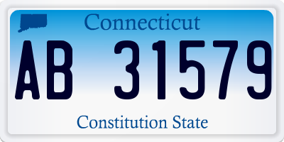 CT license plate AB31579