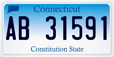 CT license plate AB31591
