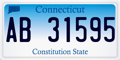 CT license plate AB31595