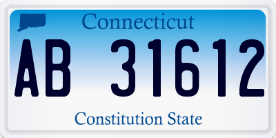 CT license plate AB31612