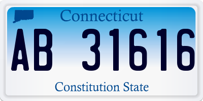 CT license plate AB31616