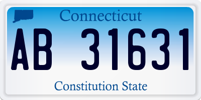 CT license plate AB31631