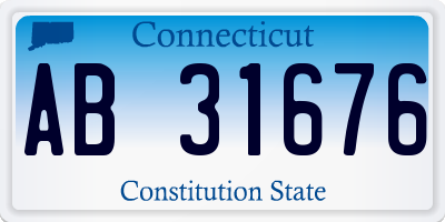 CT license plate AB31676