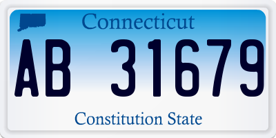 CT license plate AB31679